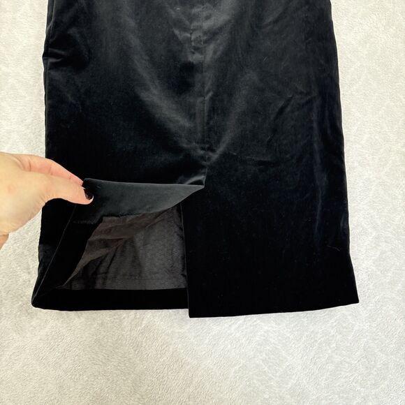 Escada Velvet Silk Blend Skirt EU36 Black Pencil Career Luxury Designer Classic - Picture 6 of 12